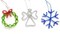 4PC 12" Red Glitter Chenille Stems - Box of 100, Pipe Cleaners - Perfect for Crafts, Wreaths, Ornaments - Festive Holiday Decorations, Floral Home by Artificial Flowers